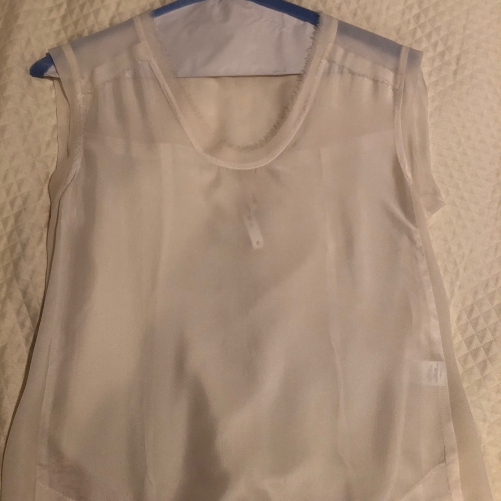 White silk top